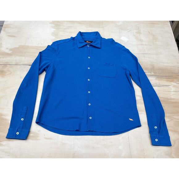 Casablanca Polo 100% Pima Cotton Shirt Men’s Button Blue Sz: M (Luxury Quality)